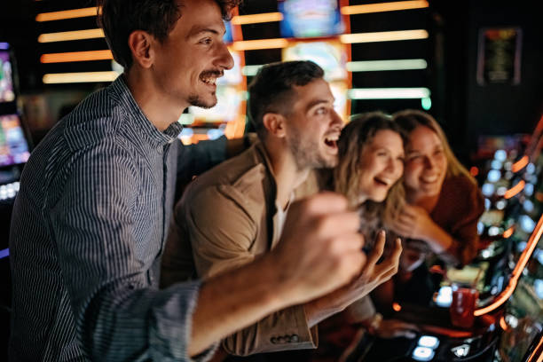 Live casino table with multiple players